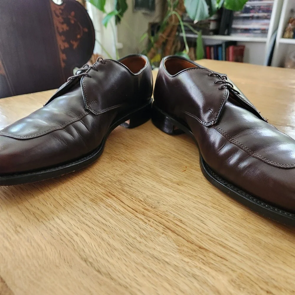 Allen Edmonds Burton Oxfords Mens‎ Dress Shoes Size 8.5 Brown Leather Lace Up